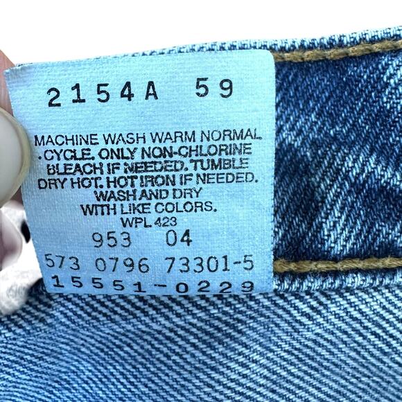 Levi’s 551 Relaxed Fit Tapered Leg Jeans Size 16R - Vintage 1995 - Made in USA - Picture 4 of 12